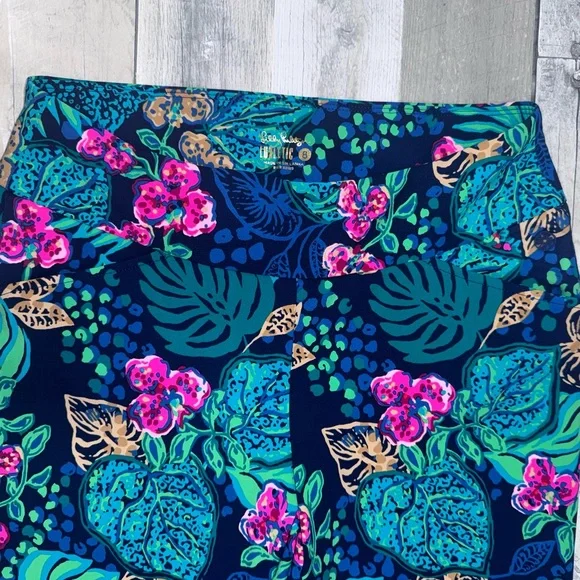 Lilly Pulitzer Vibrant Blue and Pink Cropped Corso Pants - Picture 4 of 10